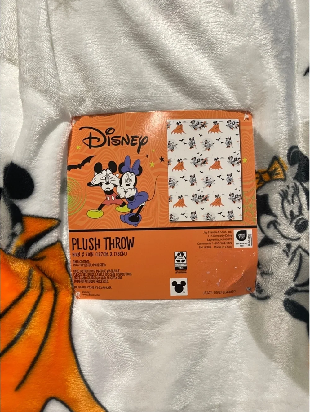Disney Halloween Plush Throw Blanket 50x70 Inches
